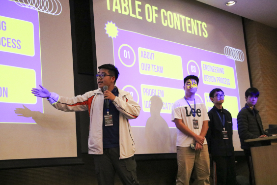 Finalist teams conducting live demonstrations before the judging panel